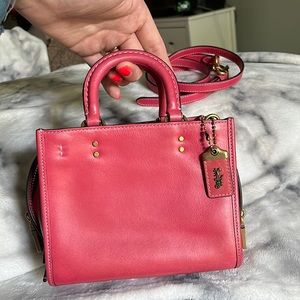 Coach Rogue 17 Natural Leather Bright Carmine